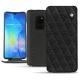 Huawei Mate 20 leather case - Ebène - Couture ( Sleek P C12 - Black ) 