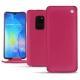 Huawei Mate 20 leather case - Rose fluo