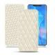 가죽 커버 Huawei Mate 20 Pro - Blanc - Couture ( Bologna - White ) 