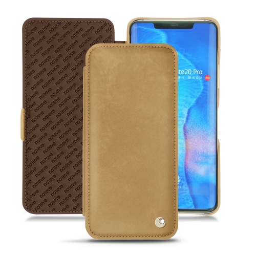 La coque cuir pour votre Huawei Mate 20 ProSable vintage ( Pantone #9b7340 ) 