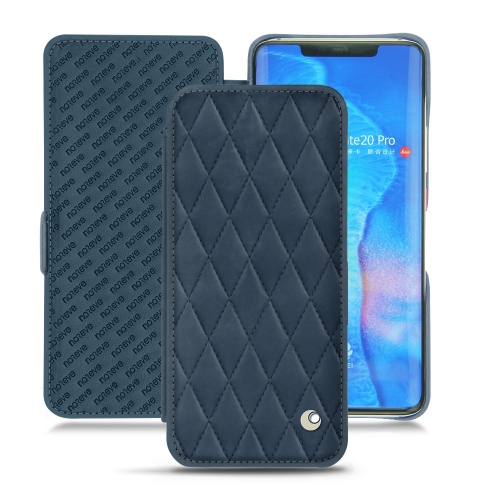 La coque cuir pour votre Huawei Mate 20 ProJean vintage - Couture ( Pantone #2f414f  ) 