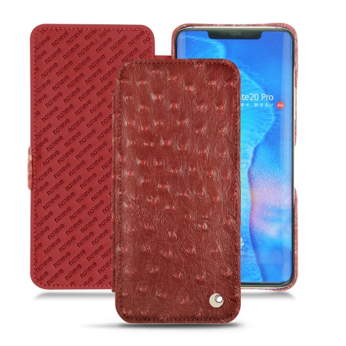 Custodia in pelle Huawei Mate 20 ProAutruche ciliegia ( Pantone #a4343a ) 