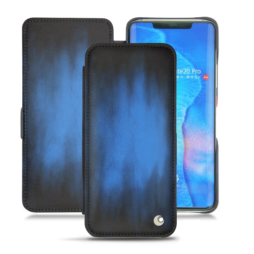 Capa em pele Huawei Mate 20 ProBleu Patine