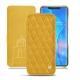 Huawei Mate 20 Pro leather case - Jaune soulèu - Couture