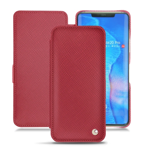 Lederschutzhülle Huawei Mate 20 ProRouge passion ( Pantone #a6192e ) 