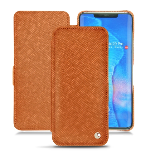 La coque cuir pour votre Huawei Mate 20 ProOrange vibrant ( Pantone #e36b39 ) 