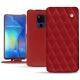 Custodia in pelle Huawei Mate 20 X - Rouge - Couture ( Nappa - Pantone 199C ) 