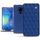 Funda de piel Huawei Mate 20 X - Bleu océan - Couture ( Nappa - Pantone 293C ) 