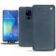 Funda de piel Huawei Mate 20 X - Jean vintage ( Roughtcut - Pantone 285U  ) 