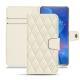 Huawei Mate 20 X leather case - Blanc - Couture ( Bologna - White ) 