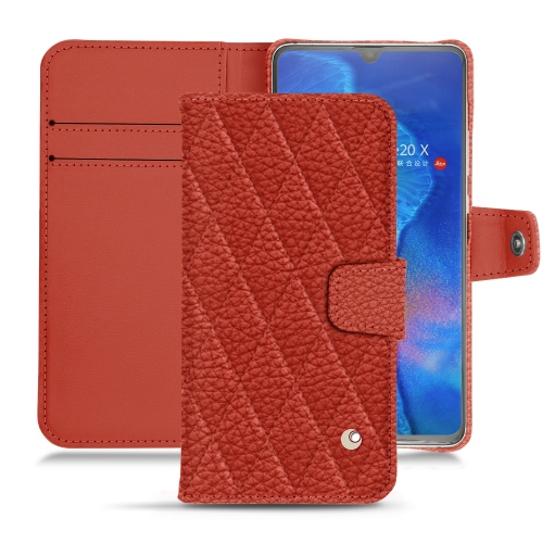 Habillez votre Huawei Mate 20X avec des housses, étuis, coques en cuir haut de gammePapaye - Couture ( Pantone #b54317 ) 