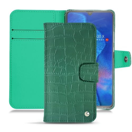 Custodia in pelle Huawei Mate 20XCrocodile pino ( Pantone #173F35 ) 