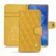 Huawei Mate 20 X leather case - Jaune soulèu - Couture