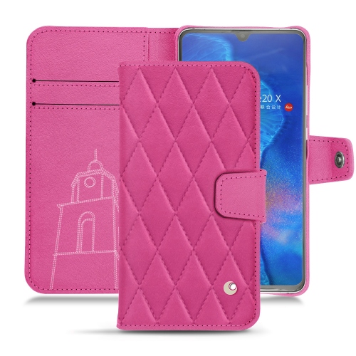 Habillez votre Huawei Mate 20X avec des housses, étuis, coques en cuir haut de gammeRose BB - Couture ( Pantone #DB599F )