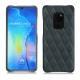 Coque cuir Huawei Mate 20 - Blu marino - Couture