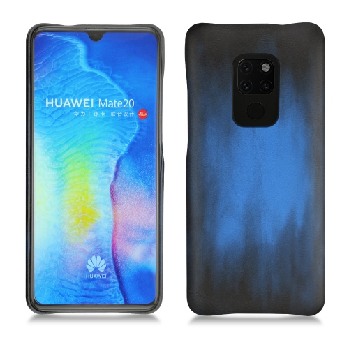 Capa em pele Huawei Mate 20Bleu Patine