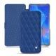 Huawei Mate 20 X leather case - Bleu océan - Couture ( Nappa - Pantone 293C ) 