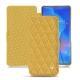 Housse cuir Huawei Mate 20 X - Mimosa - Couture ( Pantone 141C ) 