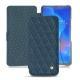 Housse cuir Huawei Mate 20 X - Indigo - Couture ( Pantone 303U ) 