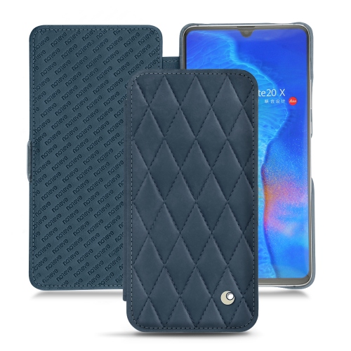 Custodia in pelle Huawei Mate 20 XJean vintage - Couture ( Pantone #2f414f  ) 