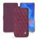 Housse cuir Huawei Mate 20 X - Prune vintage - Couture