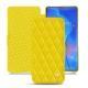 Custodia in pelle Huawei Mate 20 X - Jaune fluo - Couture