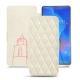 Housse cuir Huawei Mate 20 X - Blanc escumo - Couture