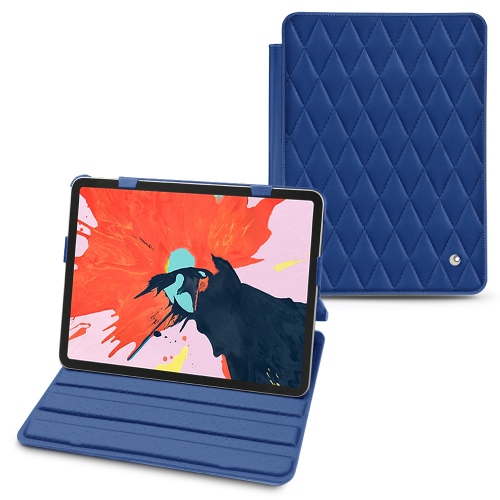 Apple iPad Pro 11' (2018) leather caseBleu océan - Couture ( Nappa - Pantone #15458a) 