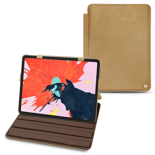 Housse cuir Apple iPad Pro 12.9" (2018)Sable vintage ( Pantone #9b7340 ) 