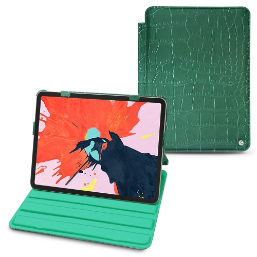 Capa em pele Apple iPad Pro 12.9" (2018)Crocodile pino ( Pantone #173F35 ) 
