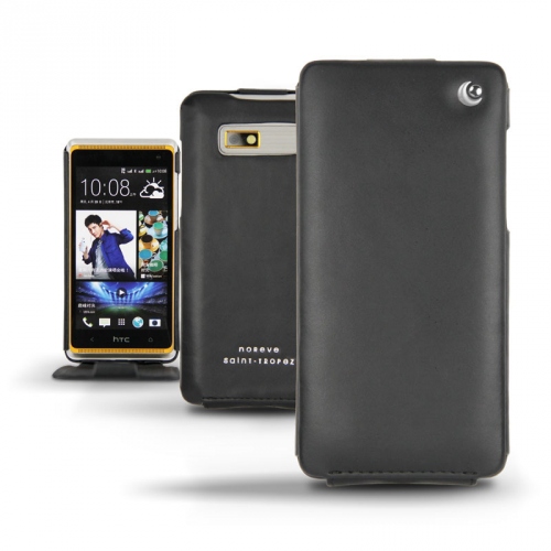 Housse cuir HTC Desire 600  - Noir ( Nappa - Black ) 