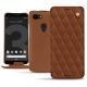 Custodia in pelle Google Pixel 3 XL - Marron - Couture ( Nappa - Pantone 1615C ) 