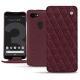 Custodia in pelle Google Pixel 3 XL - Lie de vin - Couture ( Pantone 5115C ) 