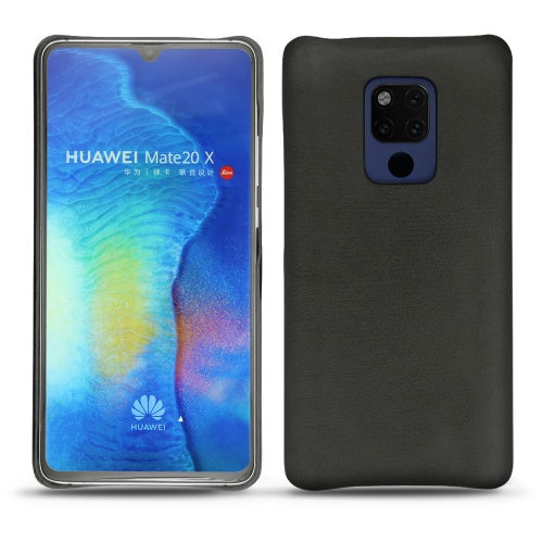 Huawei Mate 20 X leather cover - Noir ( Nappa - Black ) 