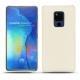 Huawei Mate 20 X leather cover - Blanc (  Nappa - White ) 