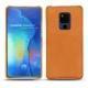 Huawei Mate 20 X leather cover - Mandarine vintage ( Pantone 165C ) 