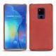 Coque cuir Huawei Mate 20 X - Cerise vintage ( Pantone 185C ) 