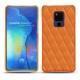 Coque cuir Huawei Mate 20 X - Orange - Couture ( Nappa - Pantone 1495U ) 