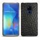 Custodia in pelle Huawei Mate 20 X - Autruche nero