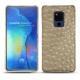 가죽 커버 Huawei Mate 20 X - Autruche desert