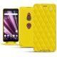Housse cuir Sony Xperia XZ3 - Jaune fluo - Couture