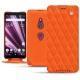 Housse cuir Sony Xperia XZ3 - Orange fluo - Couture