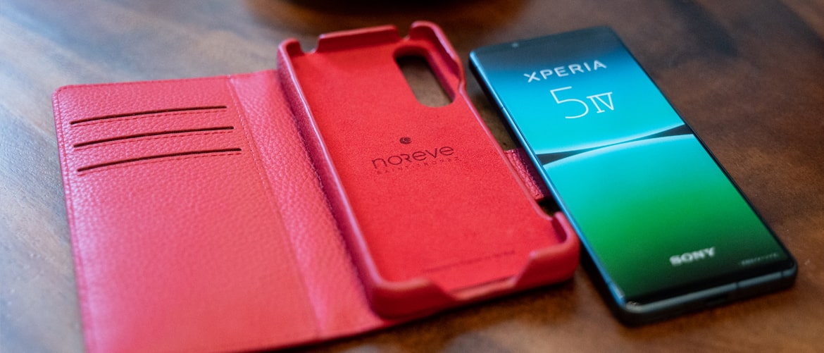 Funda de teléfono con textura de cuero para Sony Xperia 5 V 5 V V5